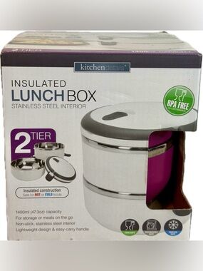 Kitchen Details 2-Tier Insulated Lunch Box - Purple